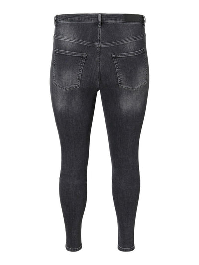 Lora Jeans high waisted (Curve) - Svart-grå denim - Vero Moda Curve - Svart 2