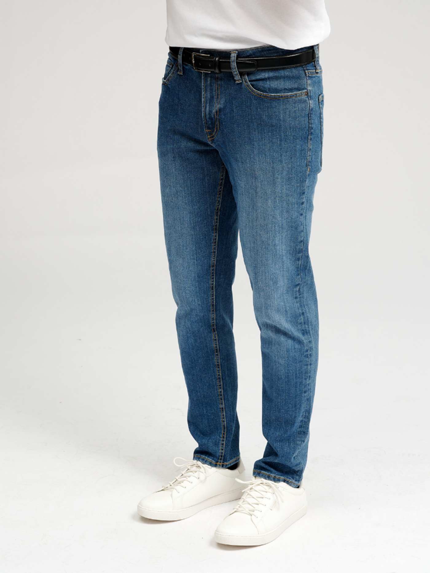 Performance Jeans (Regular) - Medium Blue Denim - TeeShoppen - Blå 9