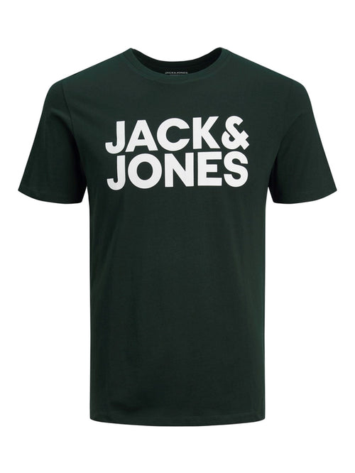 Ecorp Logo Tee O-Neck - Pine Grove - Jack & Jones - Grön