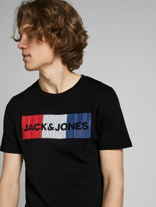 Ecorp Logo Tee O-Neck - Black PLAY - Jack & Jones - Svart