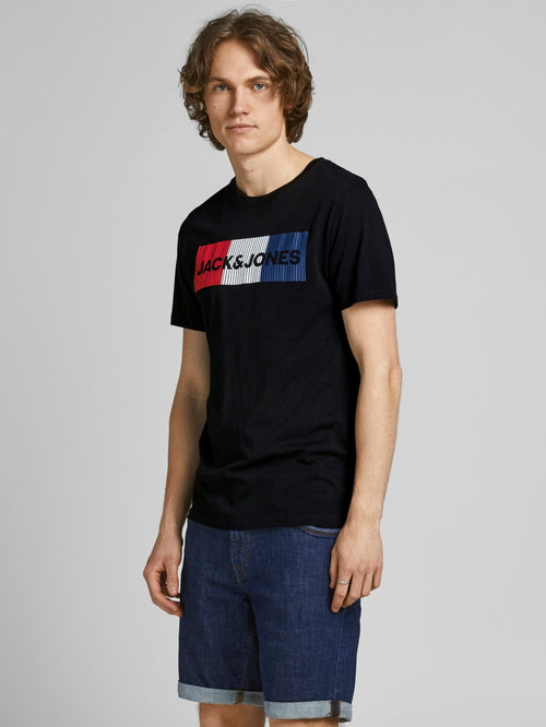 Ecorp Logo Tee O-Neck - Black PLAY - Jack & Jones - Svart