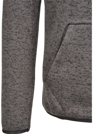 Knit Fleece Munkjacka - Kol - Urban Classics - Svart