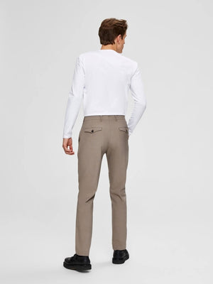 NOOS - SLHSLIM-CARLO FLEX STRUC PANTS B NOOS - Sand - Selected Homme - Brun