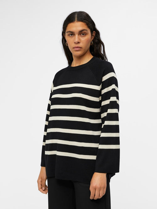 Ester Stickad Pullover - Svart - Object - Svart