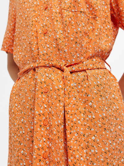 Ema Elise Skjortklänning - Autumn Sunset - Object - Orange 2
