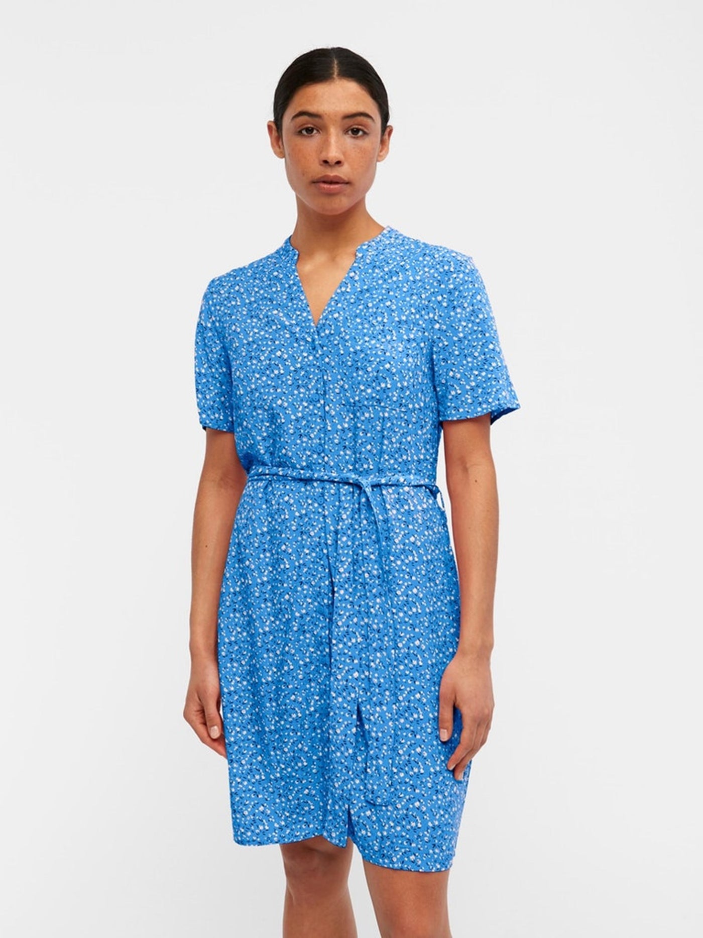 Ema Elise Skjortklänning - Marina - Object - Blå