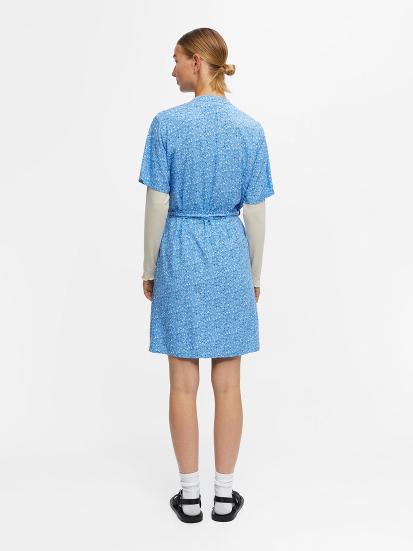 Ema Elise Skjortklänning - Marina - Object - Blå 5