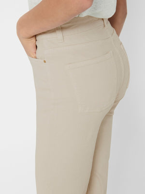 Emily High Waist Jeans - Ecru - ONLY - Sand/Beige