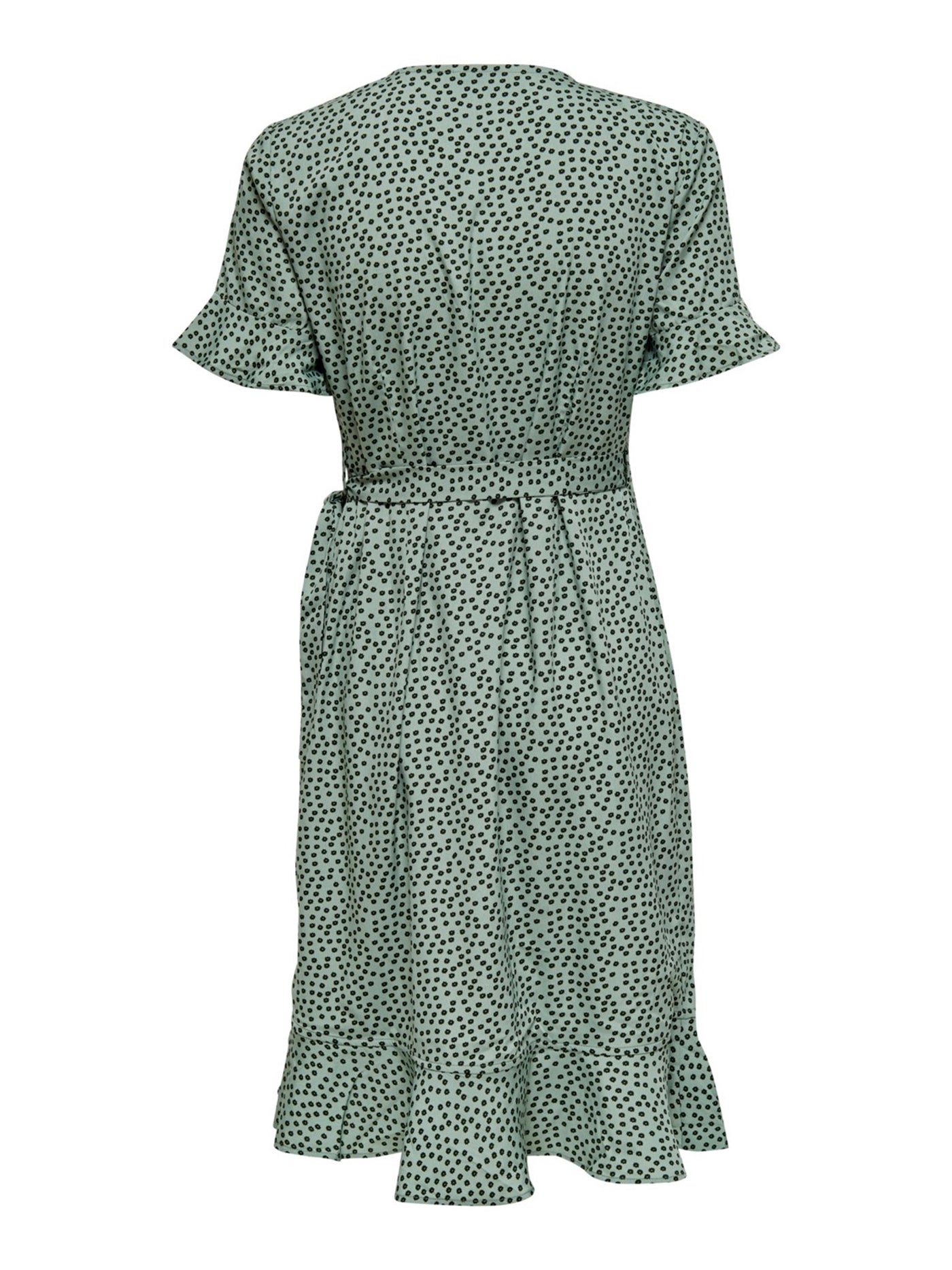 Olivia Wrap Dress - Chinois Green - ONLY - Grön 8