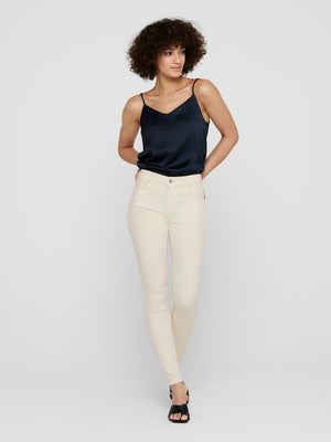 Blush Mid Jeans - Ecru - ONLY - Sand/Beige