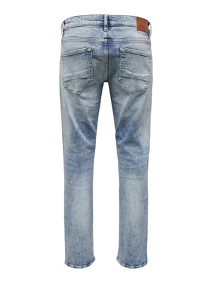 Weft Reg Blå Jeans - Blue Denim - Only & Sons - Blå