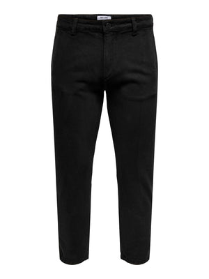 Avi Beam Chino Twill Pants - Svart - Only & Sons - Svart