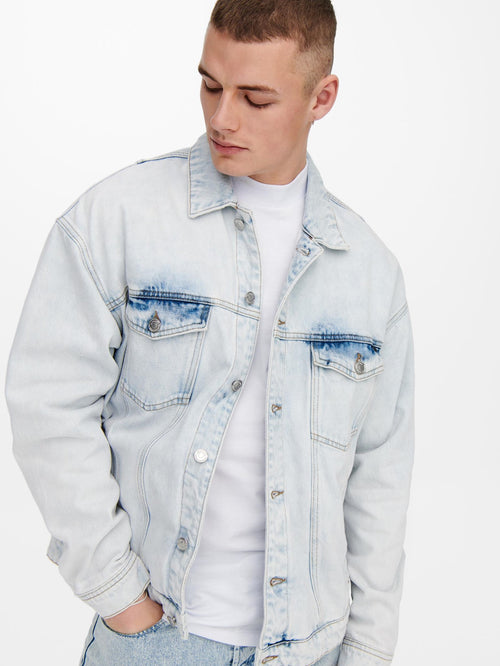 Rick Denim jacka - Blå Denim - Only & Sons - Blå