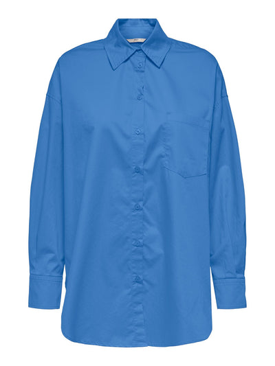 Corina Löstsittande Skjorta - Marinblå - ONLY - Blå 3