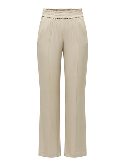 Lucy-Laura Wide Pants - Oxford Tan - ONLY - Grå