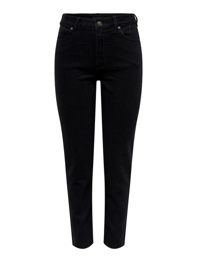Emily High Waist Jeans - Black Denim - ONLY - Svart