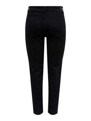 Emily High Waist Jeans - Black Denim - ONLY - Svart