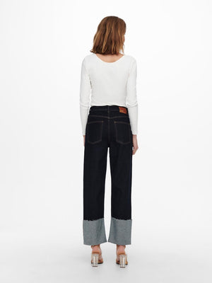 Megan High Waist Jeans - Denim Blue - ONLY - Blå