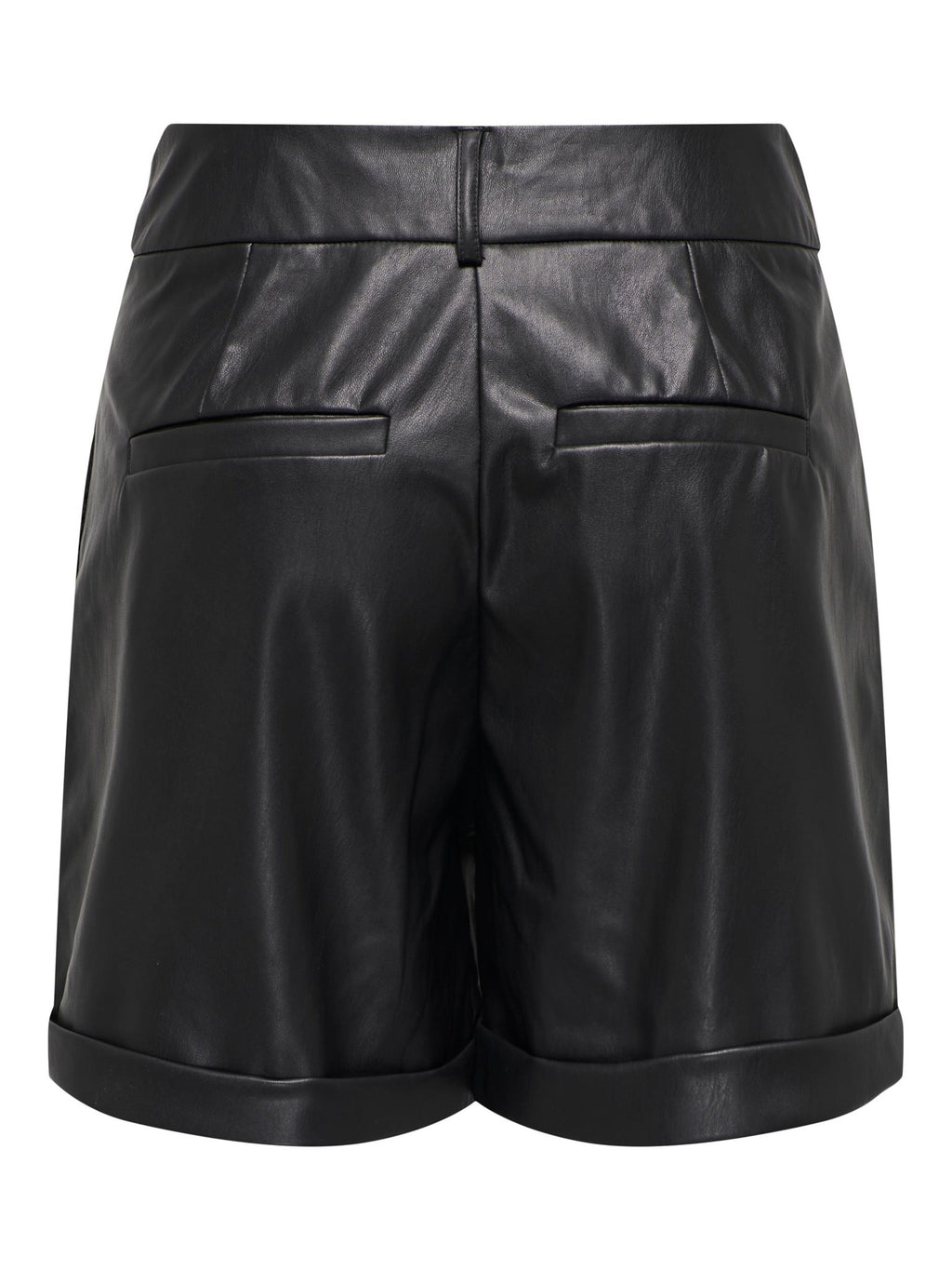 Emy Faux Leather Shorts - Olive Night