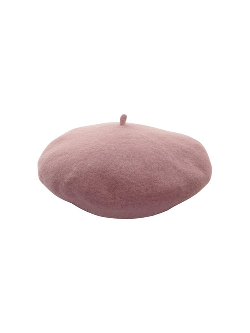 Ull Beret - Brandied Apricot - ONLY - Rosa