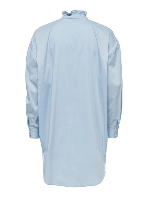 Sofia Frill Blus - Airy blue - ONLY - Blå
