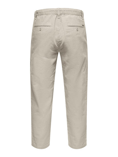 Linne Byxor - Silver Lining - Only & Sons - Sand/Beige 4