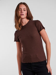 Nicca O-Neck Topp - Chicory Coffee