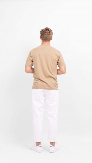 Avi Beam Crop Damage - White Denim - Only & Sons - Vit