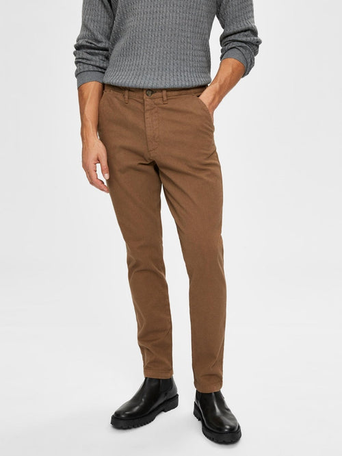 Miles Flex Structure - Otter (slim) - Selected Homme - Brun