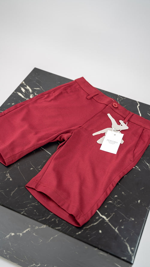 Chino Shorts - Bordeaux - TeeShoppen - Röd
