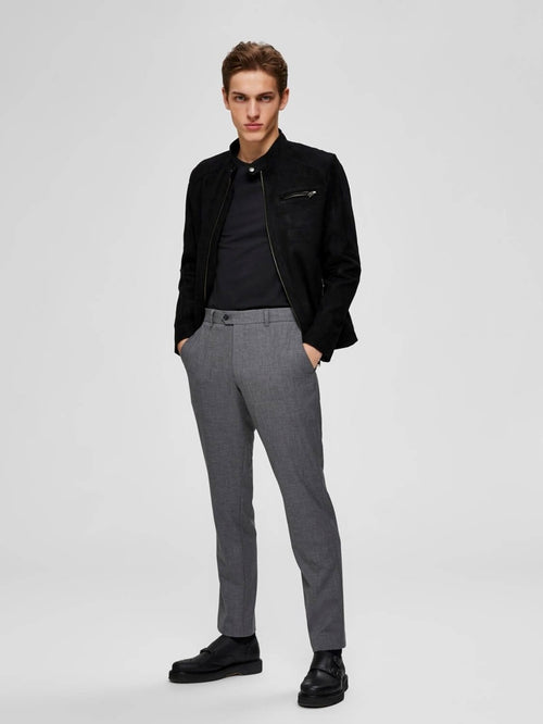 SLHSLIM-CARLO FLEX STRUC PANTS B NOOS - Gråmelerad - Selected Homme - Grå