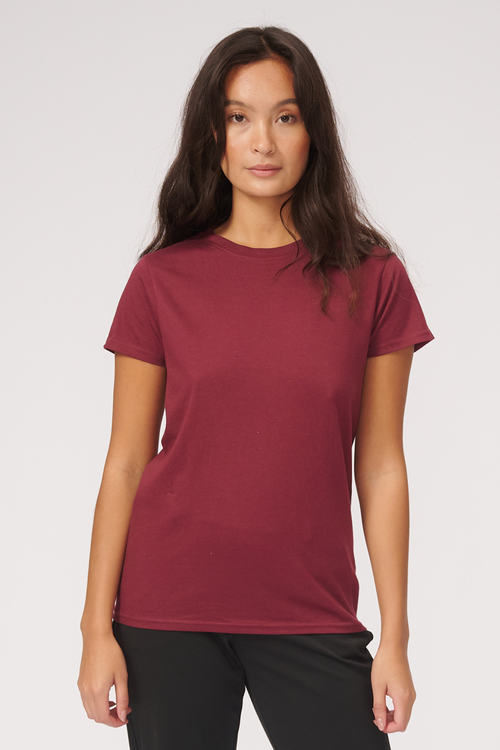 Basic T-shirt - Bordeaux - TeeShoppen - Vinröd
