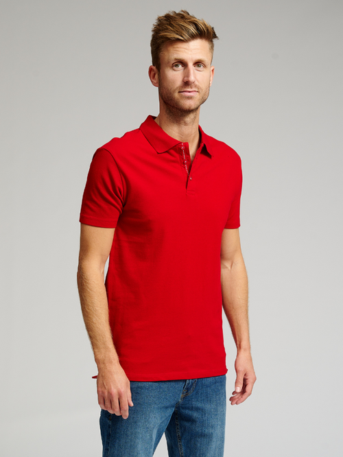 Muscle Poloskjorta - Röd - TeeShoppen - Röd