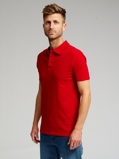 Muscle Poloskjorta - Röd - TeeShoppen - Röd 3