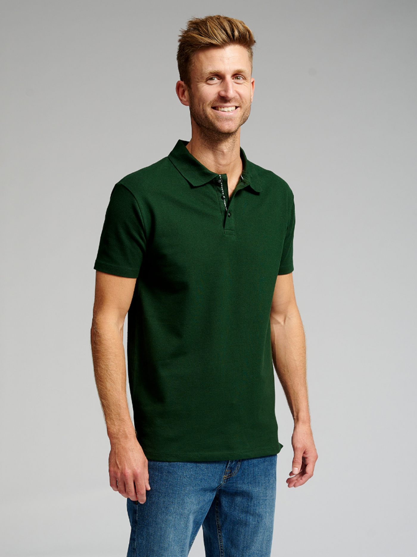 Muscle Poloskjorta - Mörkgrön - TeeShoppen - Grön 2