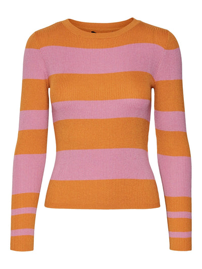 Alva Stripe Pullover - Nugget - Vero Moda - Orange 5