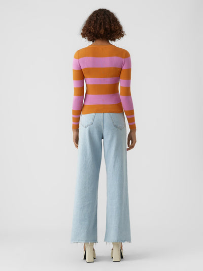 Alva Stripe Pullover - Nugget - Vero Moda - Orange 3