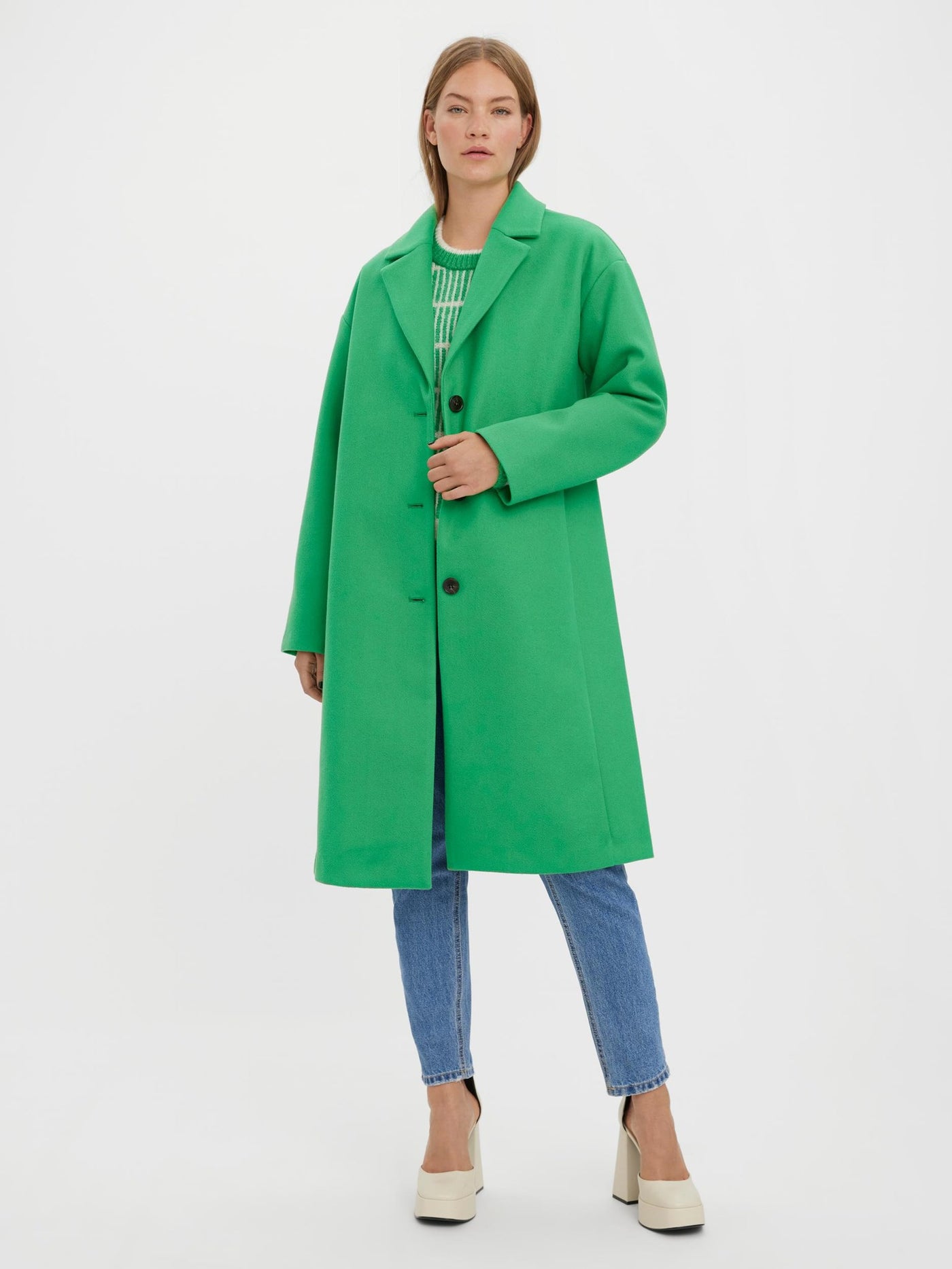 Fortune Lyon Coat - Bright Green - Vero Moda - Grön 3