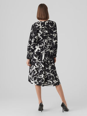 Polliana Maxi Klänning - Flower Black - Vero Moda - Svart