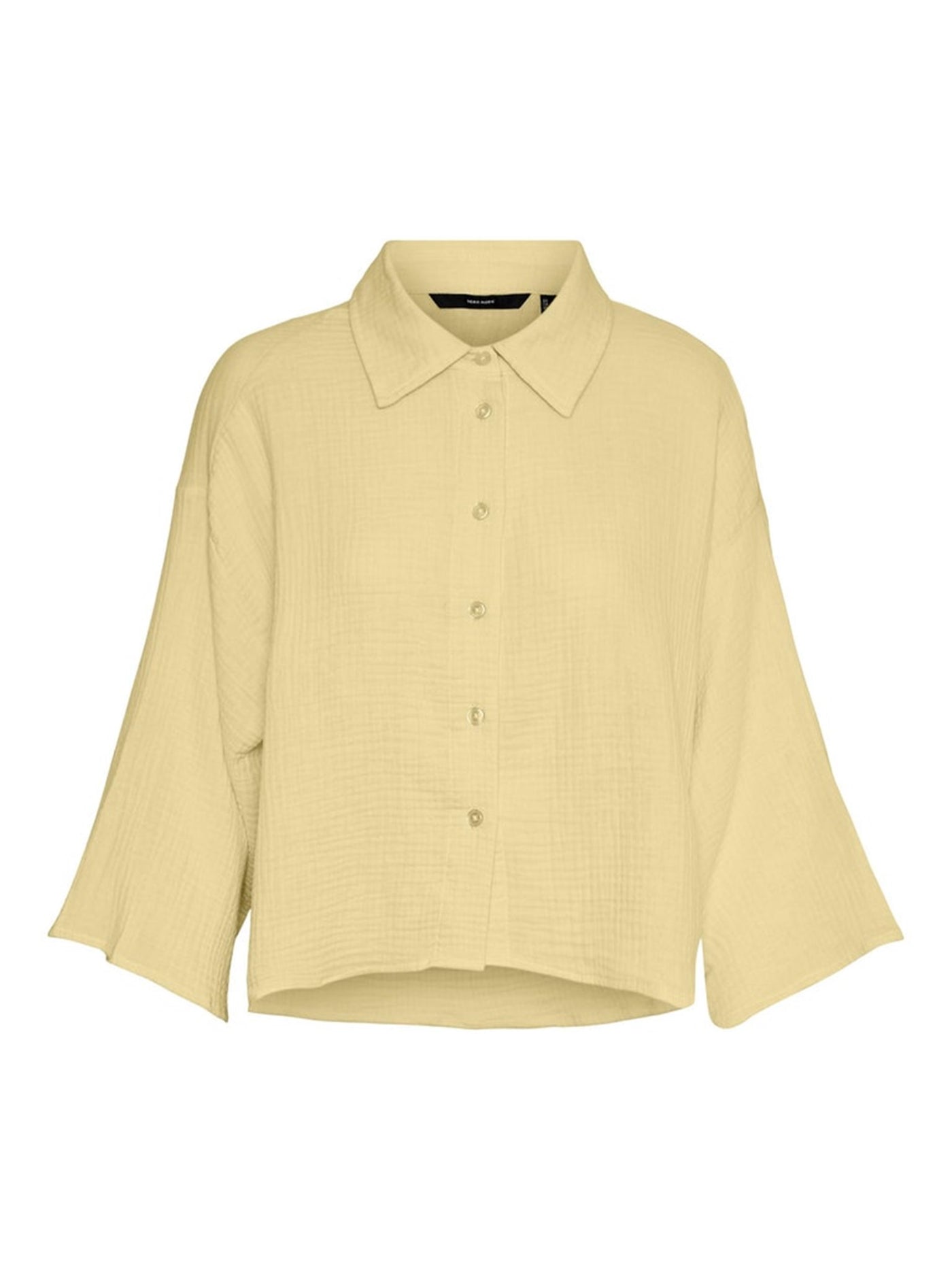 Natali 3/4 Crop Shirt - Lemon Meringue - Vero Moda - Gul