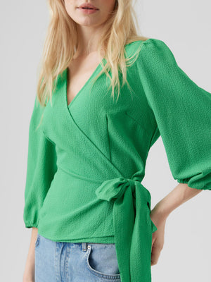 Pepper Aya Blus - Bright Green - Vero Moda - Grön