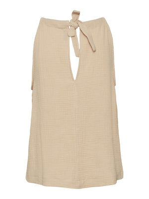 Natali Halterneck Topp - Irish Cream - Vero Moda - Brun