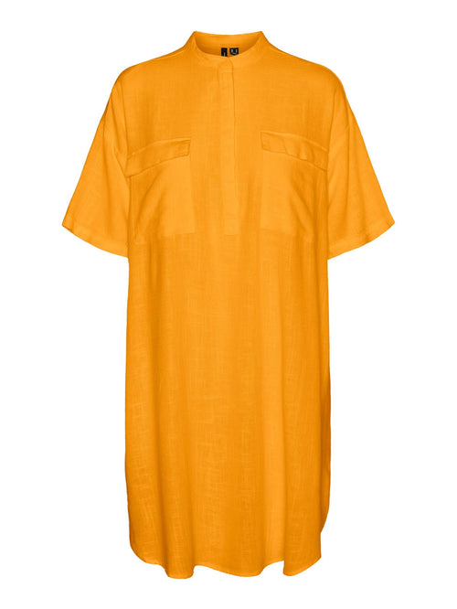 Line Mini Klänning - Radiant Yellow - Vero Moda - Orange