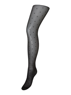 Galla Dot Tights - Svart - Vero Moda - Svart