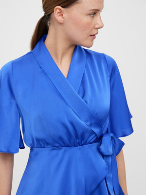 Amalia Wrap Top - Dazzling Blue - Vero Moda - Blå